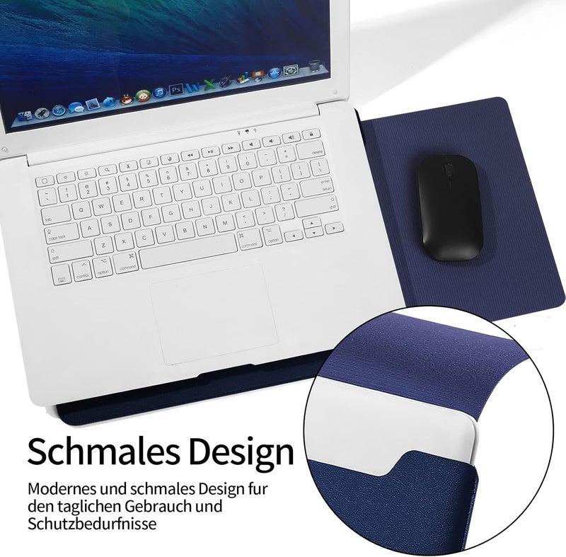 HexinYigjly 13.3-14" Laptop Sleeve, Blue, Compatible with Laptops 13.3"-14", Protects from Scratches, Water Damage, Multi-Functional Mouse Pad - Image 5